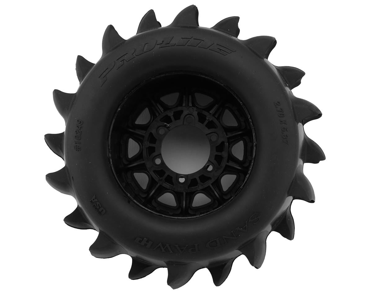 Pro-Line Sand Paw HP Belted 2.8 Pre-Mounted Paddle Tires Raid Wheels (2pcs)