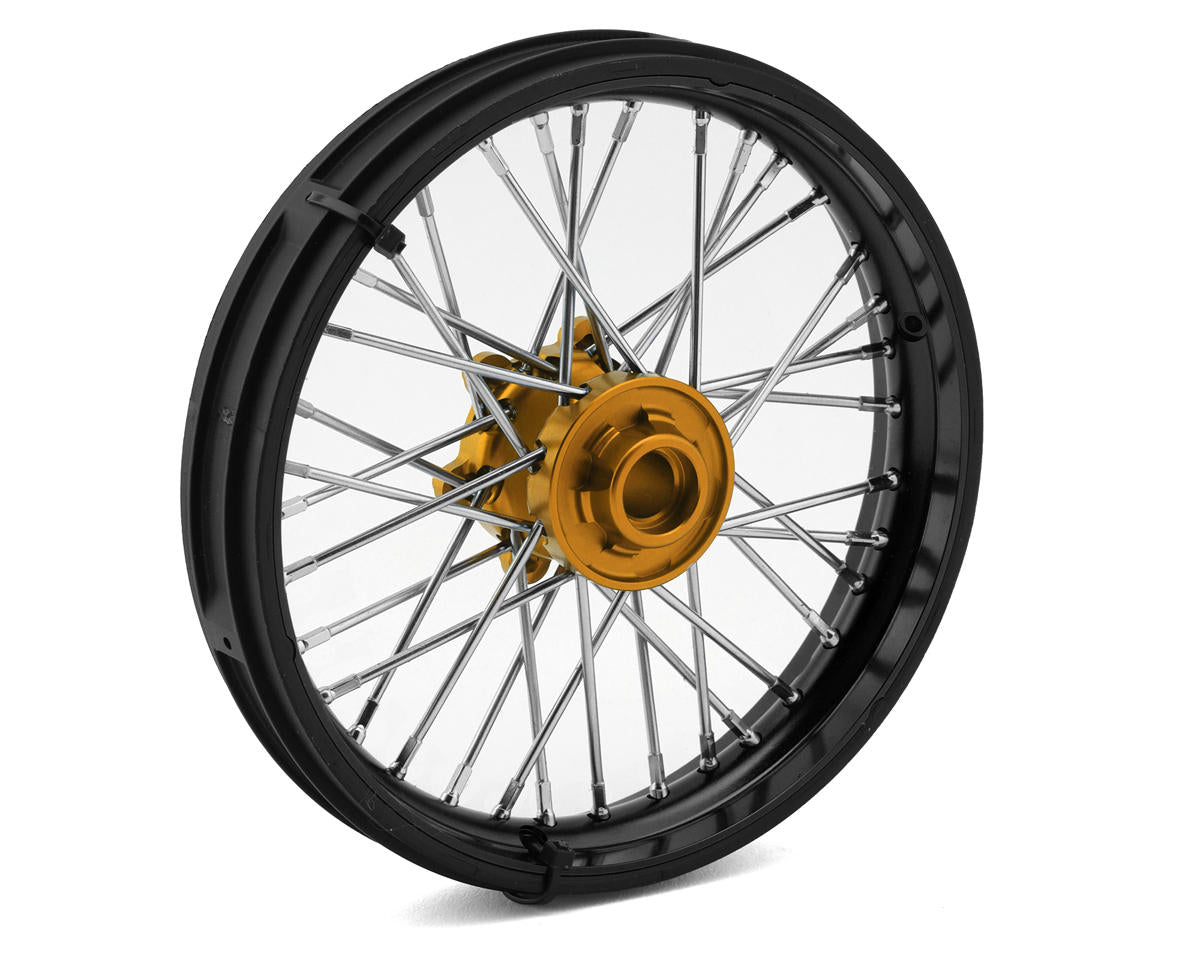 Pro-Line Promoto-MX Pro-Spec Aluminum V2 Bead Pre-Assembled Front Wheel Black/Gold για Losi Promoto-MX