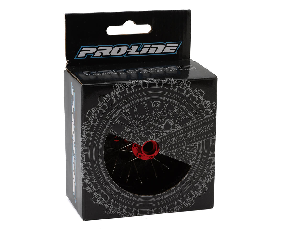 Pro-Line Promoto-MX Pro-Spec Aluminum V2 Bead Pre-Assembled Rear Wheel Black/Red για Losi Promoto-MX