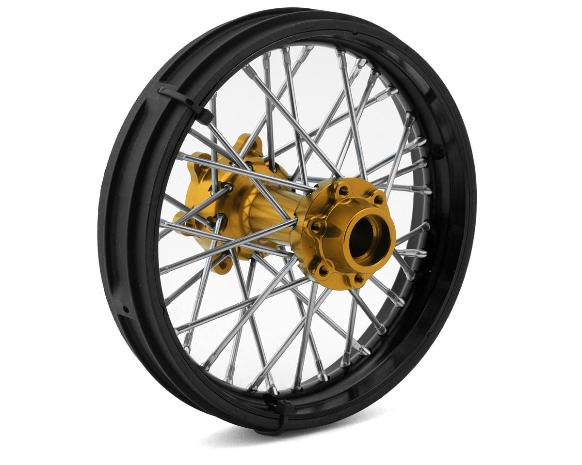 Pro-Line Promoto-MX Pro-Spec Aluminum V2 Bead Pre-Assembled Rear Wheel Black/Gold για Losi Promoto-MX