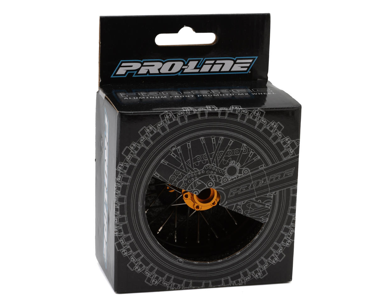 Pro-Line Promoto-MX Pro-Spec Aluminum V2 Bead Pre-Assembled Rear Wheel Black/Gold για Losi Promoto-MX
