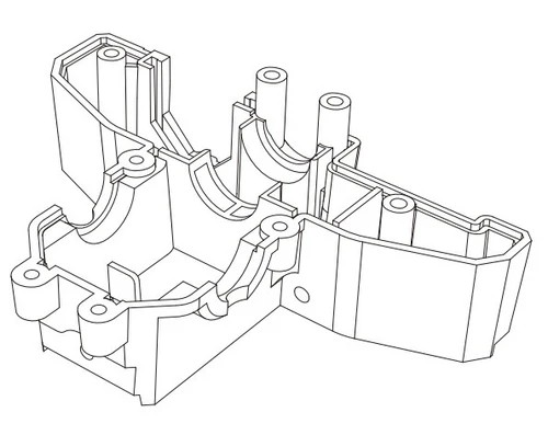 MJX Hyper Go Rear Gearbox Lower Case - Part Number 14191B