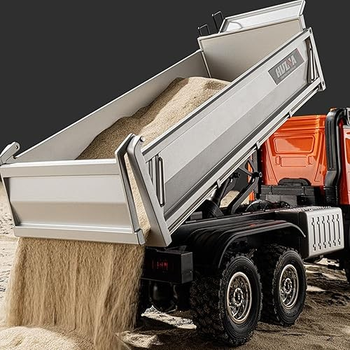 HUINA 1598 1/14 RC Dump Truck 6x6 11CH 2.4GHz – Τηλεκατευθυνόμενο Φορτηγό Ανατροπής Orange