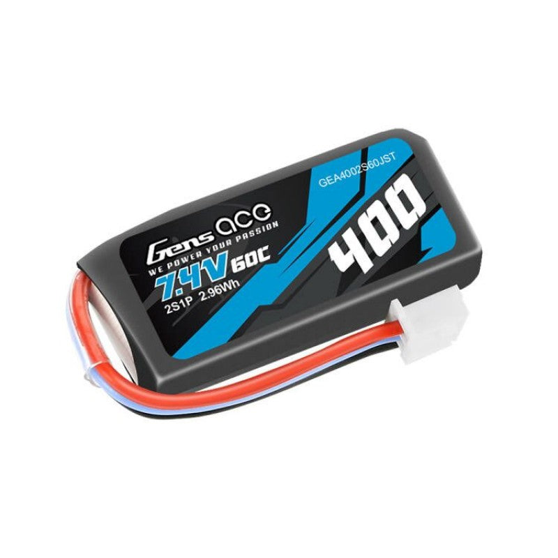 Gens Ace 400mAh 7.4V 60C 2S LiPo Battery JST Plug