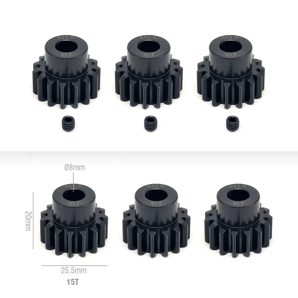 ProtonRC M1.5 8mm Bore 13t-16t Chromium Gear Pinion Motor for 1/5 RC Car Motor Shaft RC 55 56 Series