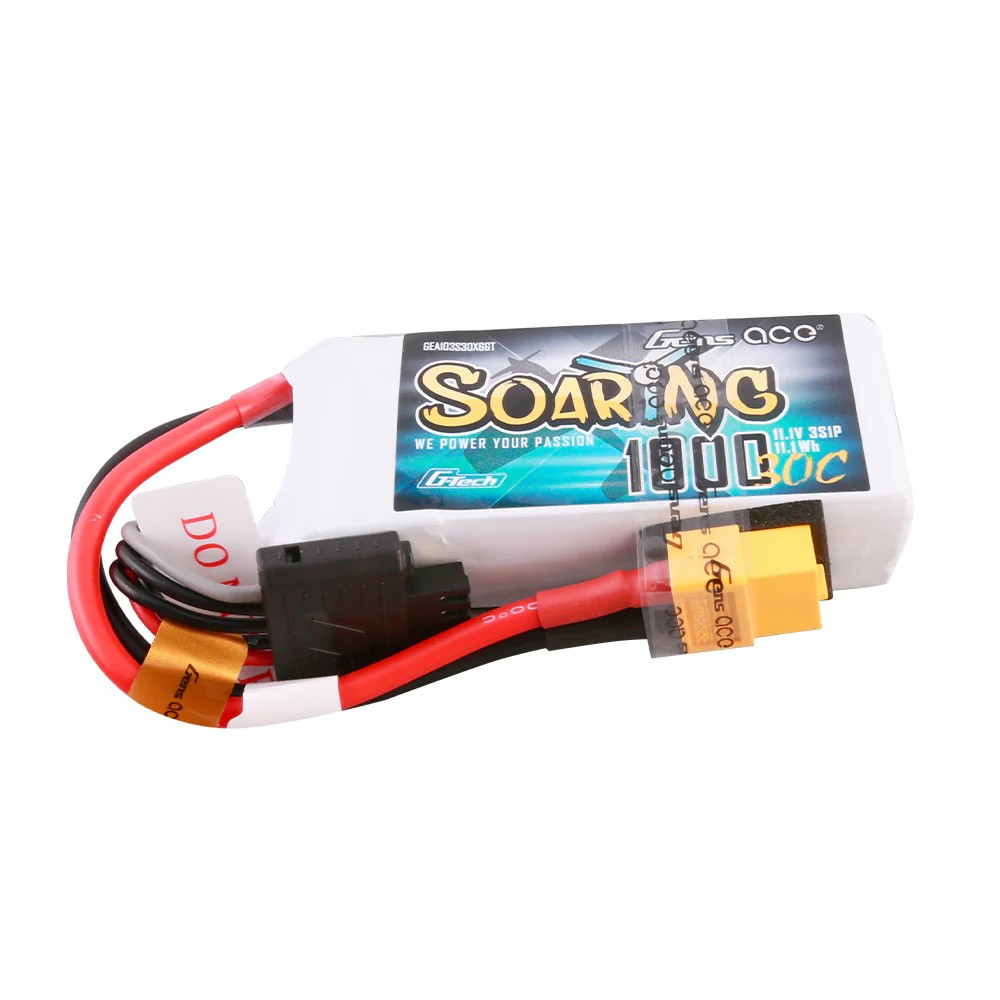 Gens Ace G-Tech Soaring 1000mAh 11.1V 30C 3S LiPo Battery XT60