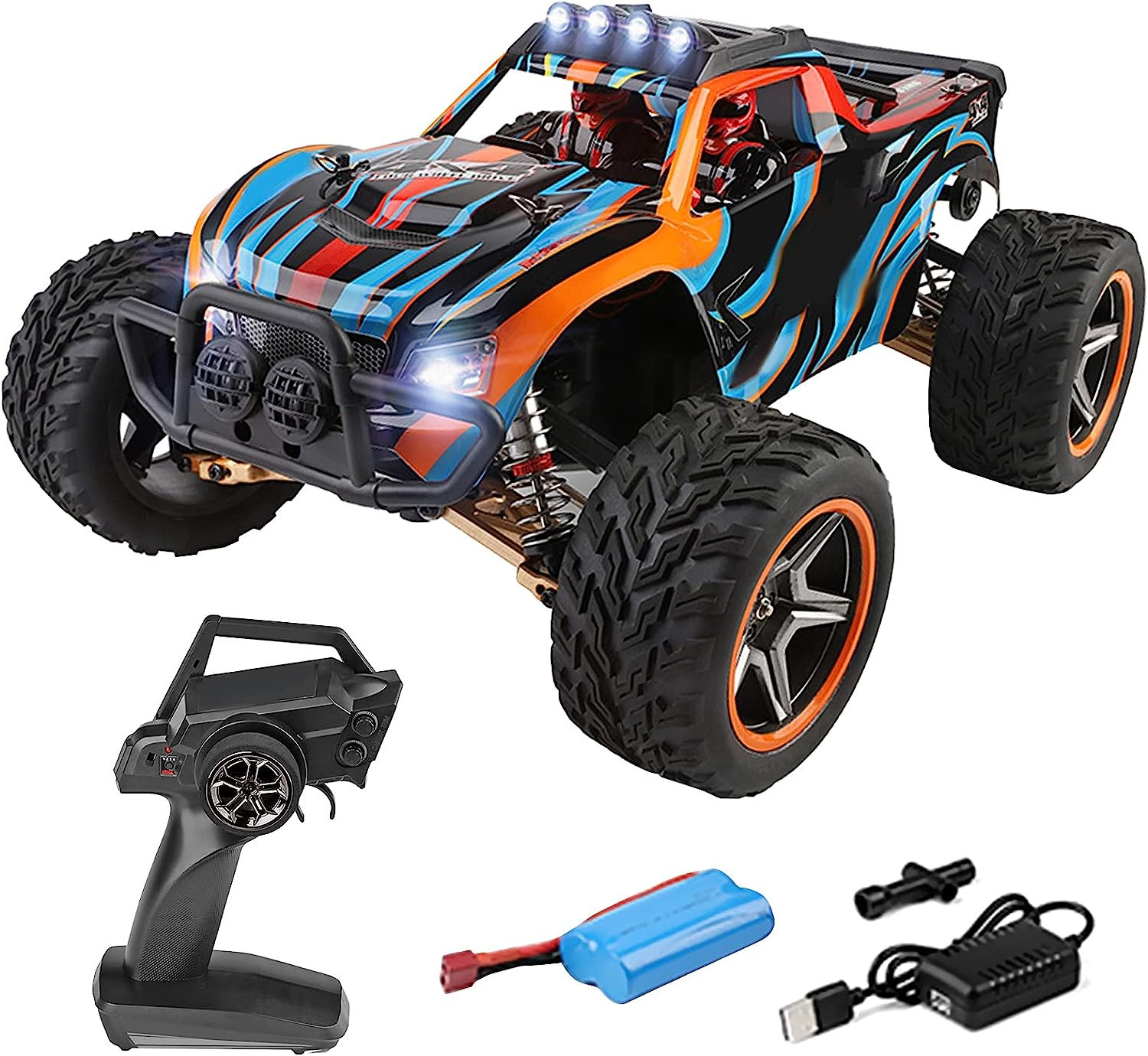 Wltoys 104009 RC Car, 1:10 Scale Remote Control Car, 4WD 45KM/H High Speed RC
