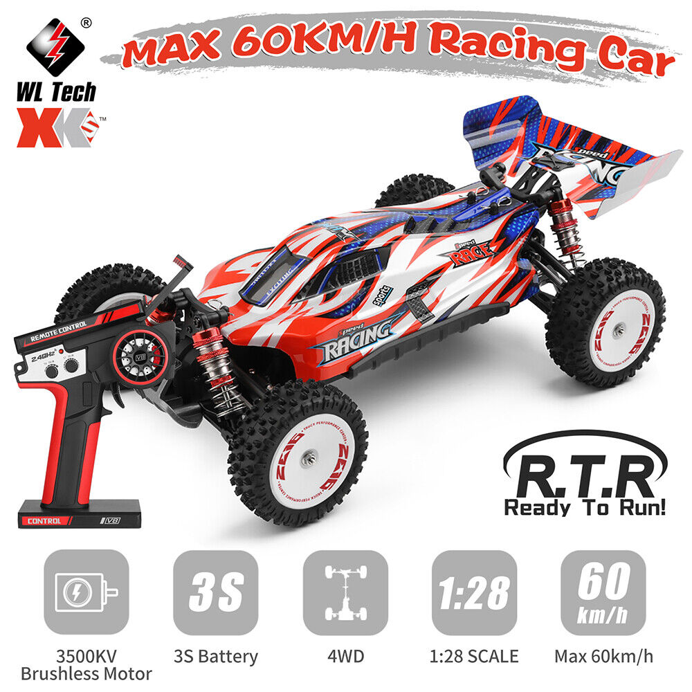 WLtoys 124008 1/12 4WD 2.4G 60km/h High Speed Brushless Motor RC Racing Car