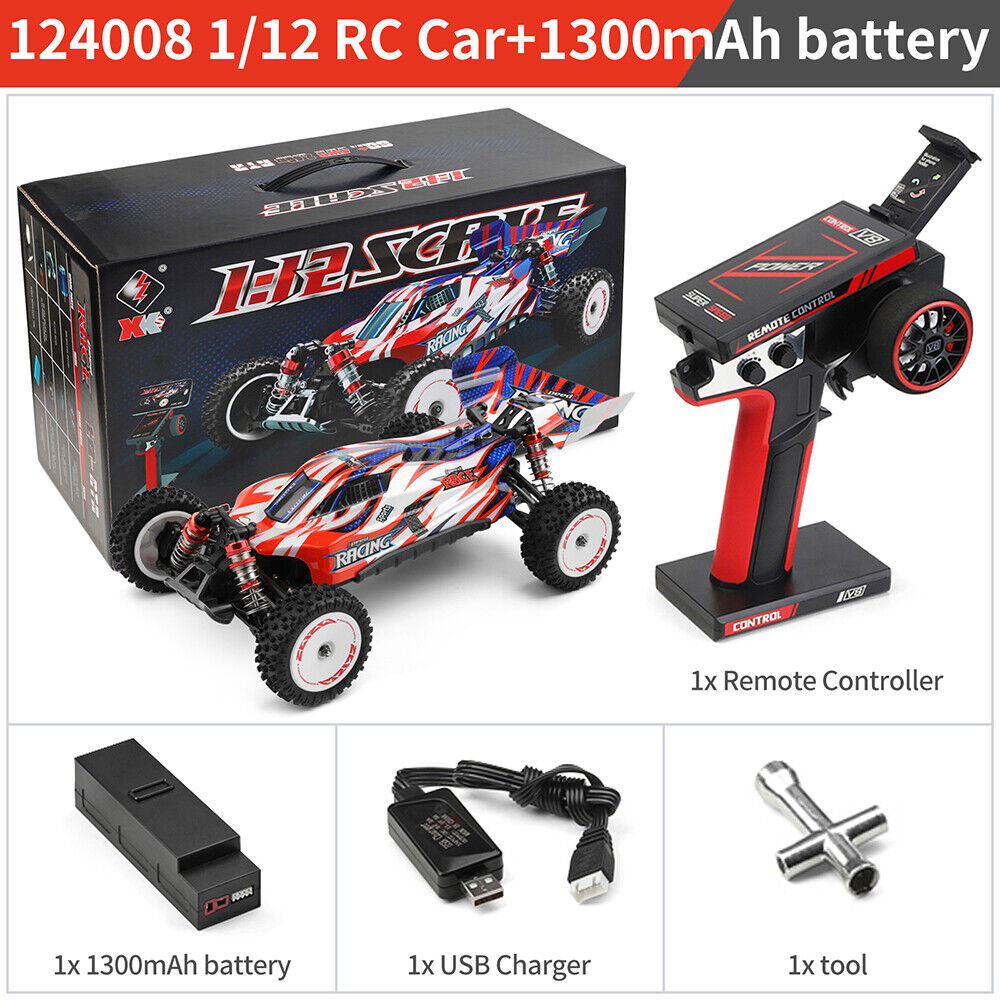 WLtoys 124008 1/12 4WD 2.4G 60km/h High Speed Brushless Motor RC Racing Car