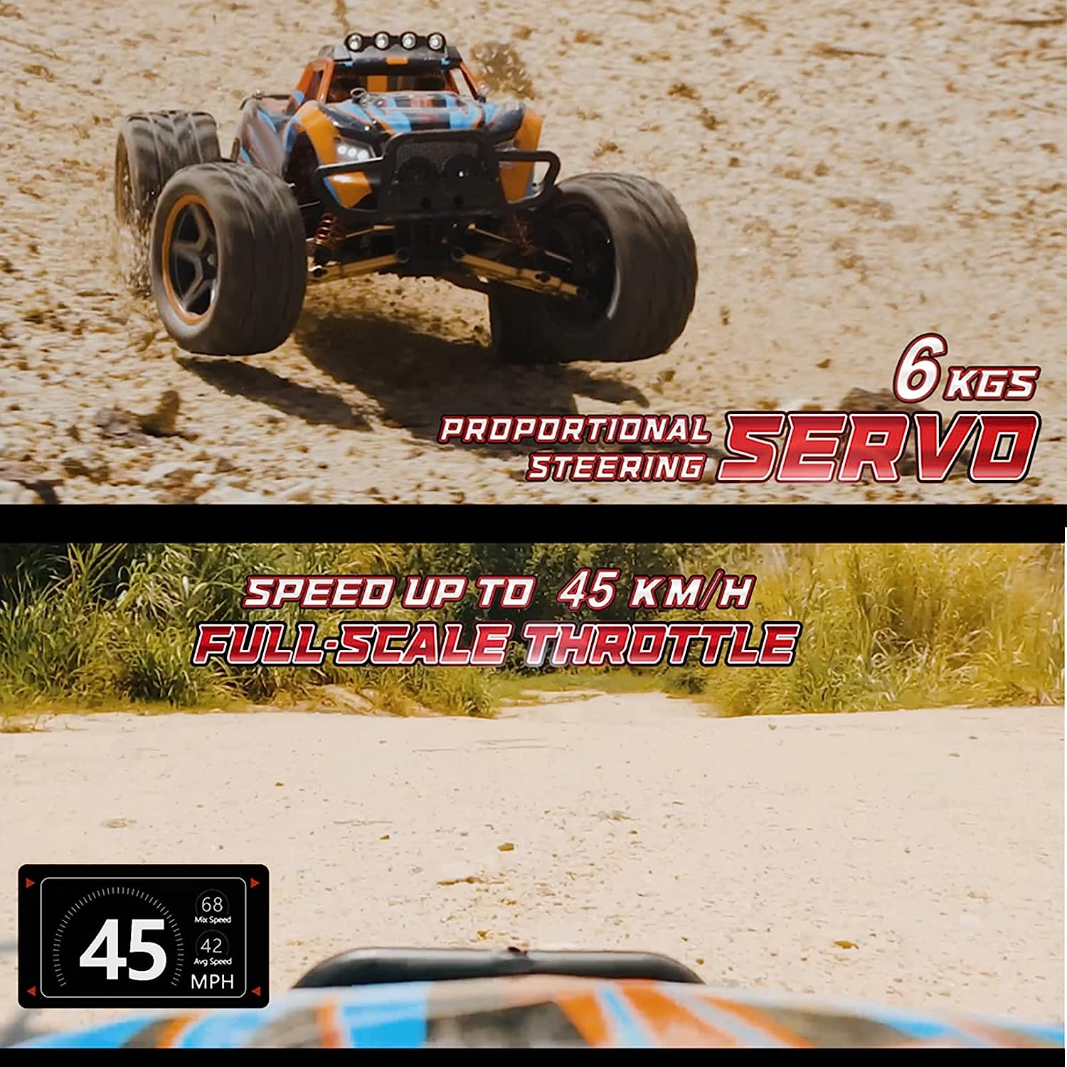 Wltoys 104009 RC Car, 1:10 Scale Remote Control Car, 4WD 45KM/H High Speed RC