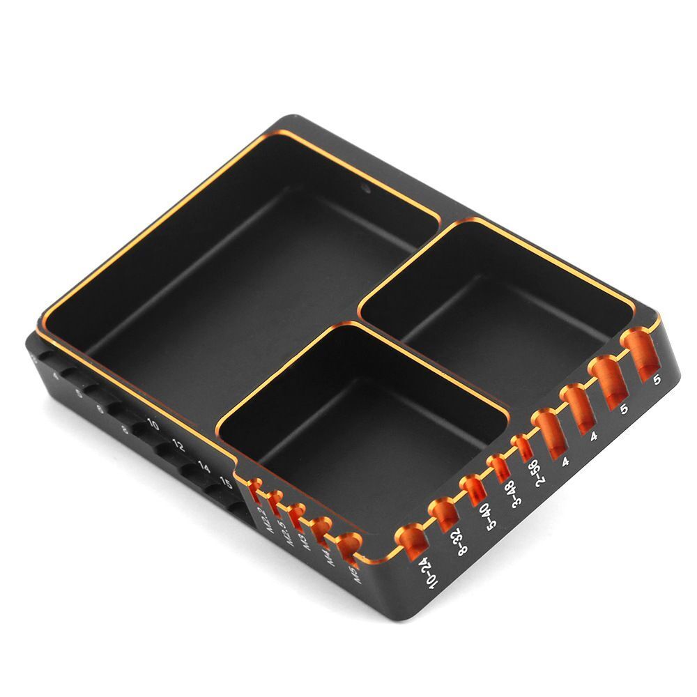 ProtonRC Multifunction Measuring Tools Parts Screw Tray Black with Golden Edge