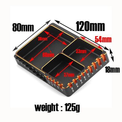 ProtonRC Multifunction Measuring Tools Parts Screw Tray Black with Golden Edge