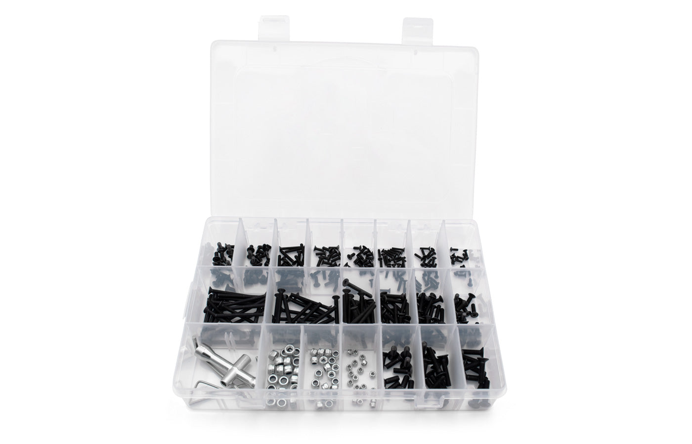 MODSTER Hexagon Countersunk Screw Set 375pcs – Σετ Βίδες RC με Παξιμάδια, Εργαλεία & Κασετίνα