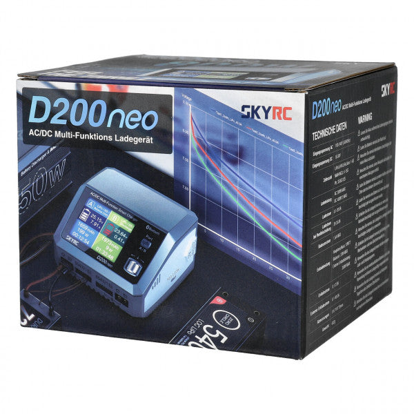 SkyRC D200 NEO DUO AC/DC Charger 200W AC – 2×400W DC Dual Channel