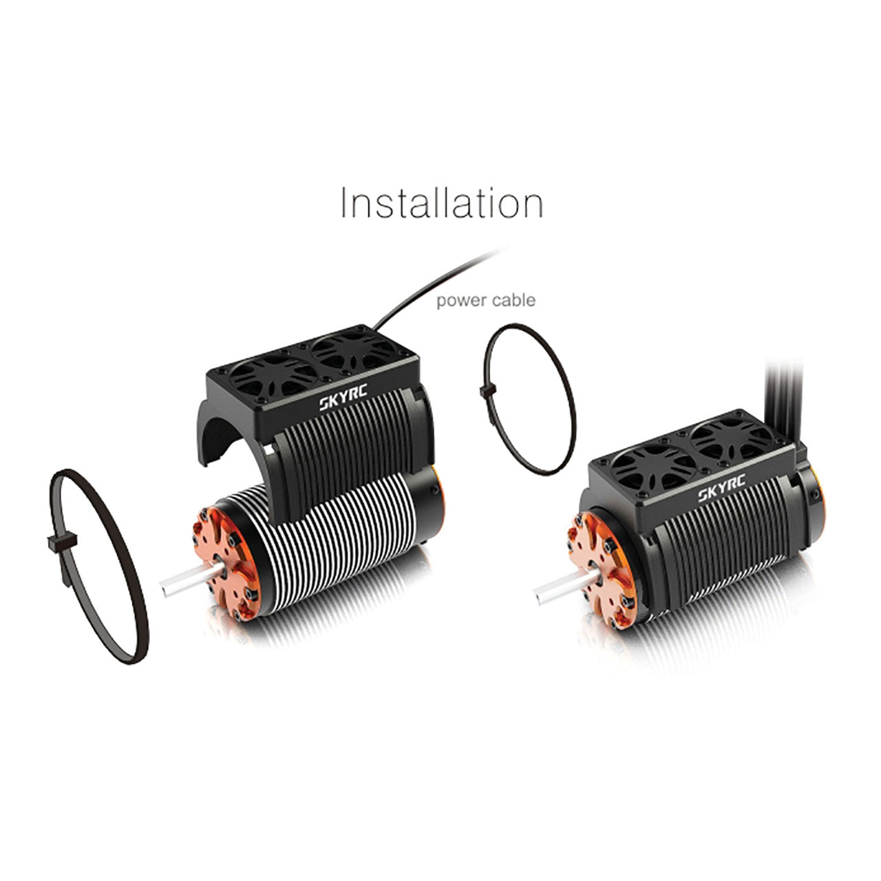 SkyRC Motor Heatsink με Διπλό Fan για 1/5 Big Scale Motor 55mm