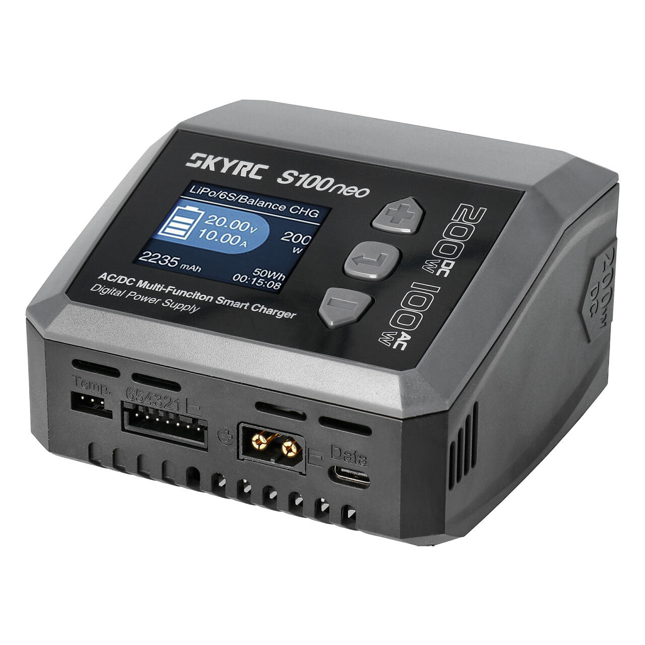 SkyRC S100neo AC/DC LiPo Charger 1–6S 12A (200W DC / 100W AC)