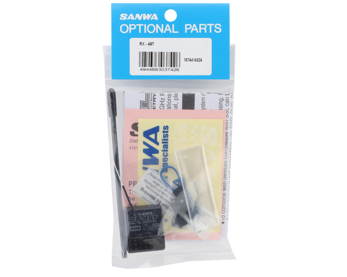 SANWA RX-49T 2.4GHz Telemetry Receiver | Δέκτης 4 Καναλιών