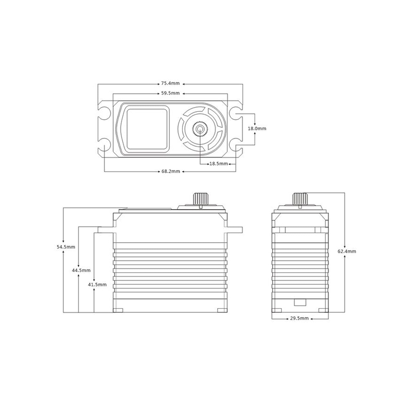 SRT BH125W BL Servo HV 125.0kg/0.085sec @8,4V