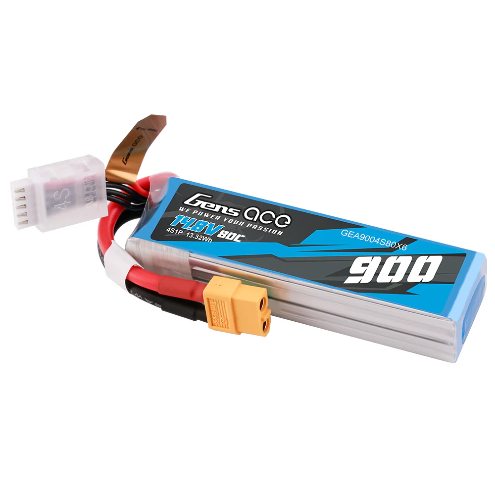 Gens Ace 900mAh 4S 14.8V 80C LiPo XT60 – Μπαταρία για F5J & Performance Motorgliders