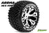 Team Louise L-T3209SBM St-Hummer 1-10 Stadium Truck Tyres Ready Glued Soft 2.8" Rims Black Hex 14Mm Arrma 4X4 1-10 Front Rear. (2 pcs.)
