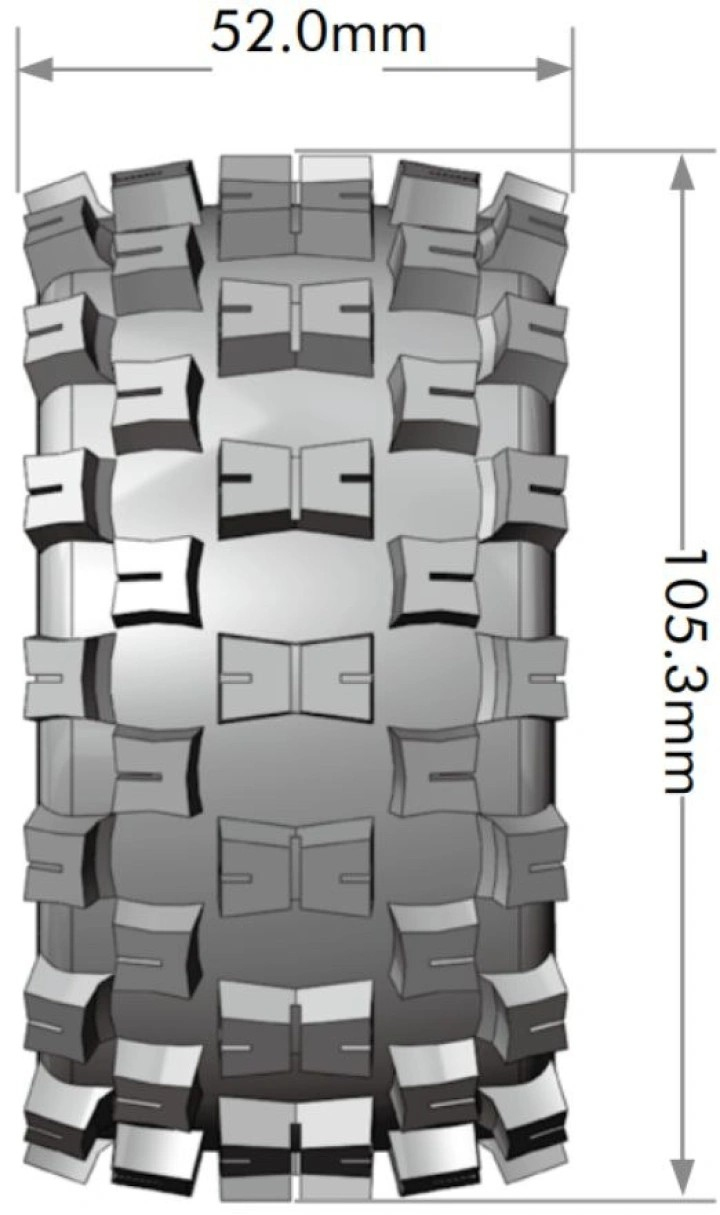 Louise RC ST-MCROSS 1/10 Soft Tires & Wheels (2) | Removable Hex 12mm, 14mm & 17mm