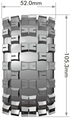 Louise RC ST-MCROSS 1/10 Soft Tires & Wheels (2) | Removable Hex 12mm, 14mm & 17mm