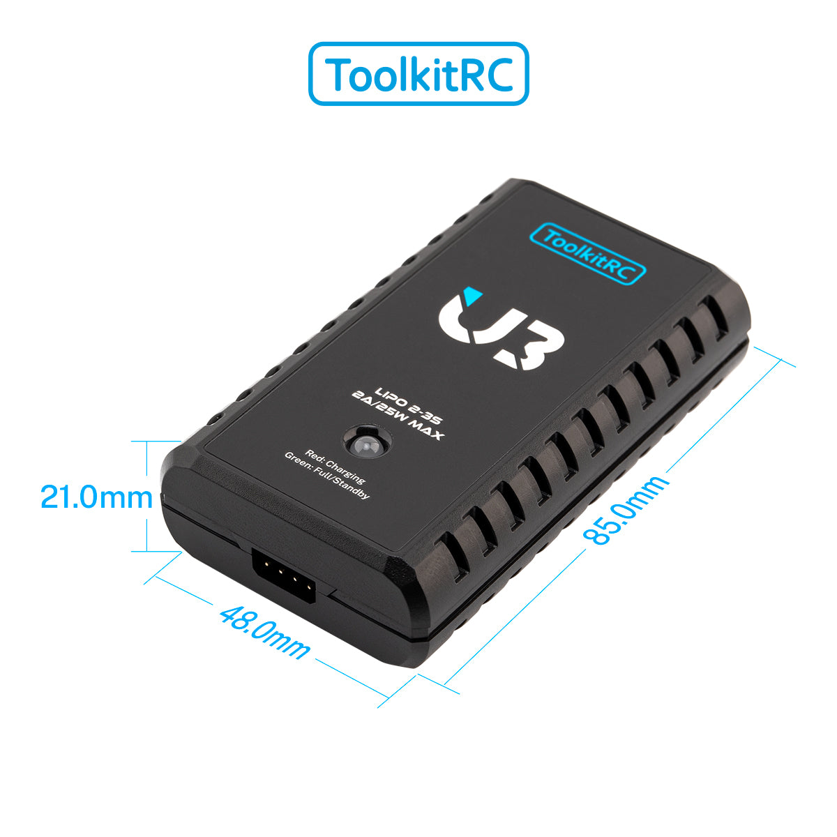 ToolkitRC U3 LiPo 2-3s 2A Charger DC 9-20V USB-C