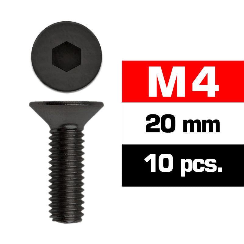 M4X20MM FLAT HEAD SCREWS (10 PCS)