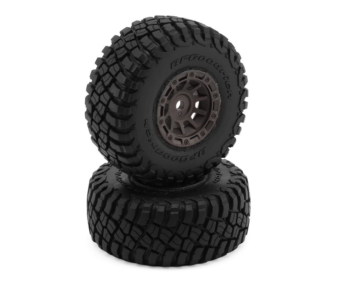 Traxxas Mini Slash BFGoodrich Mud-Terrain KM3 Προκολλημένα Ελαστικά Γκρι 12mm Hex (2)