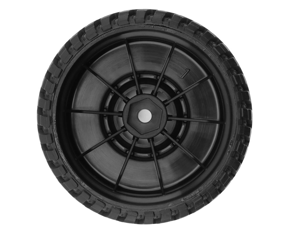 Traxxas Mini Slash BFGoodrich Mud-Terrain KM3 Προκολλημένα Ελαστικά Black/Chrome 12mm Hex (2)