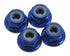 Traxxas 4mm Aluminum Serrated Flange Lock Nuts Blue (4) | Racerc