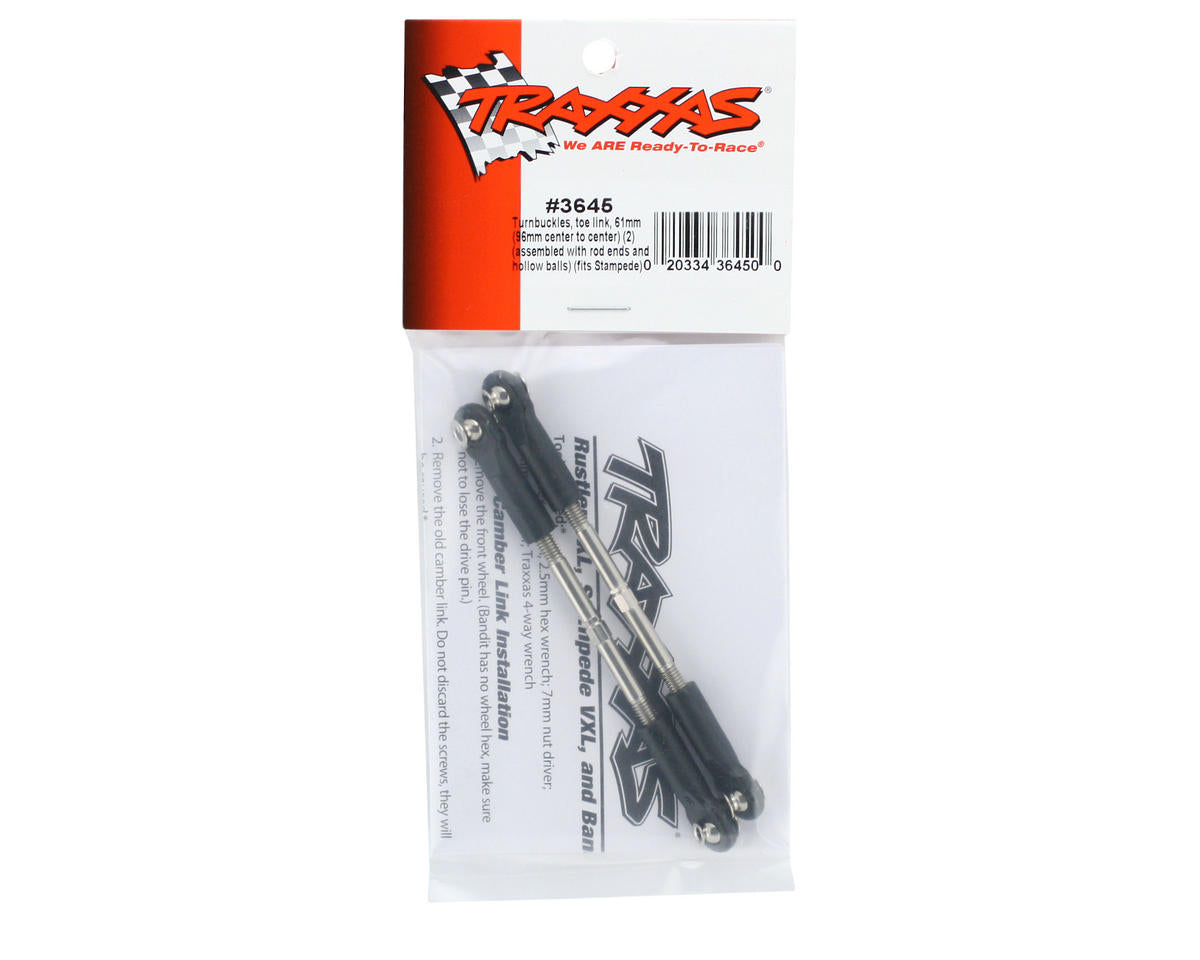 Traxxas TRX3645 55mm Toe Link Turnbuckles (2) VXL | Racerc
