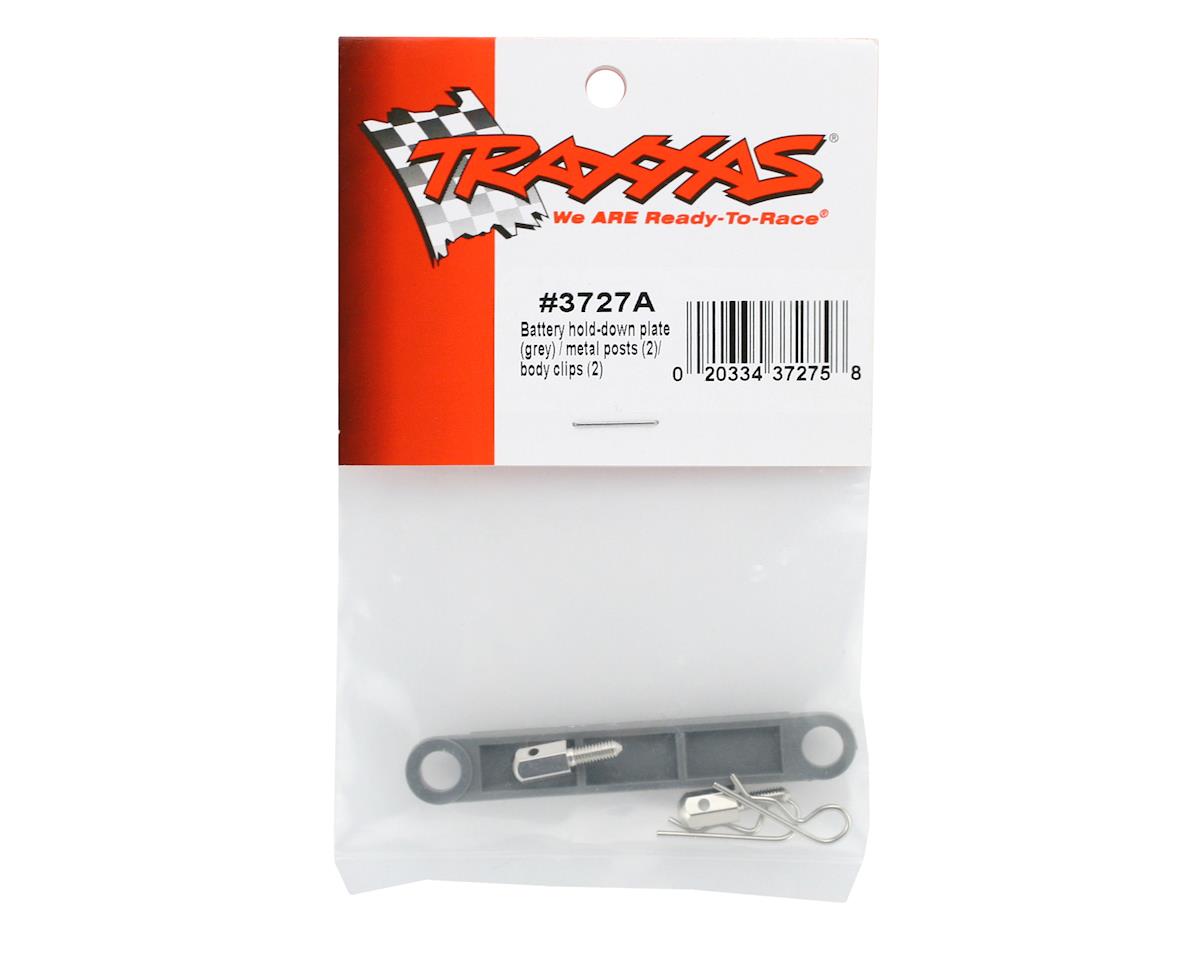 Traxxas Battery Hold Down Plate Gray με Posts & Clips