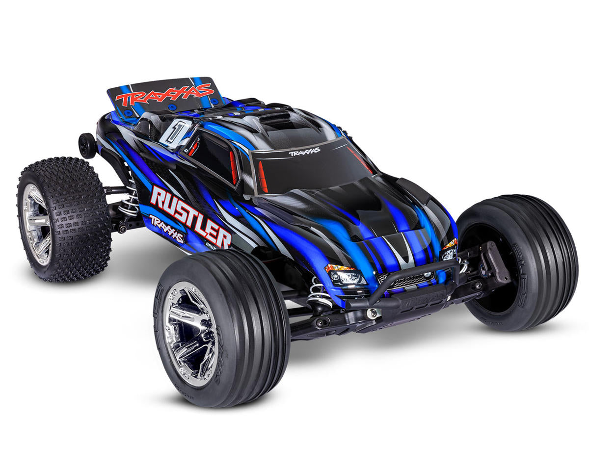 Traxxas Rustler BL-2s Brushless 1/10 Stadium Truck RTR – Blue με ΔΩΡΟ LiPo 3000mAh & USB Φορτιστή