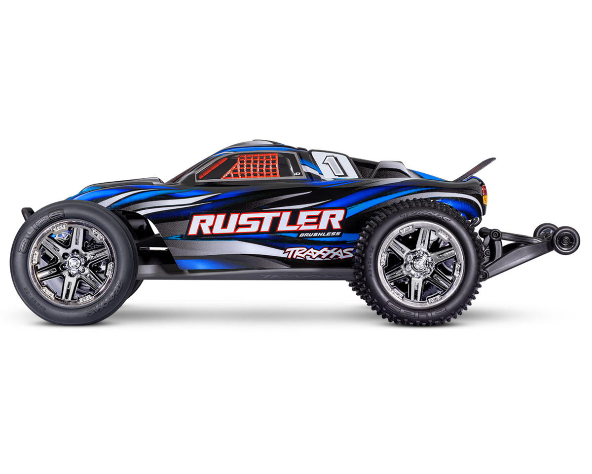 Traxxas Rustler BL-2s Brushless 1/10 Stadium Truck RTR – Blue με ΔΩΡΟ LiPo 3000mAh & USB Φορτιστή