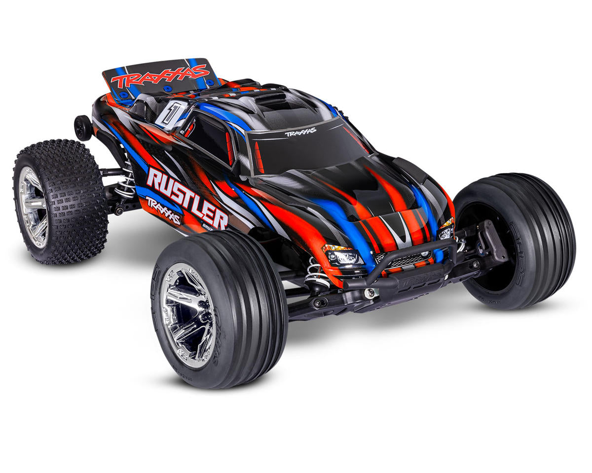 Traxxas Rustler BL-2s Brushless 1/10 Stadium Truck RTR – Blue με ΔΩΡΟ LiPo 3000mAh & USB Φορτιστή