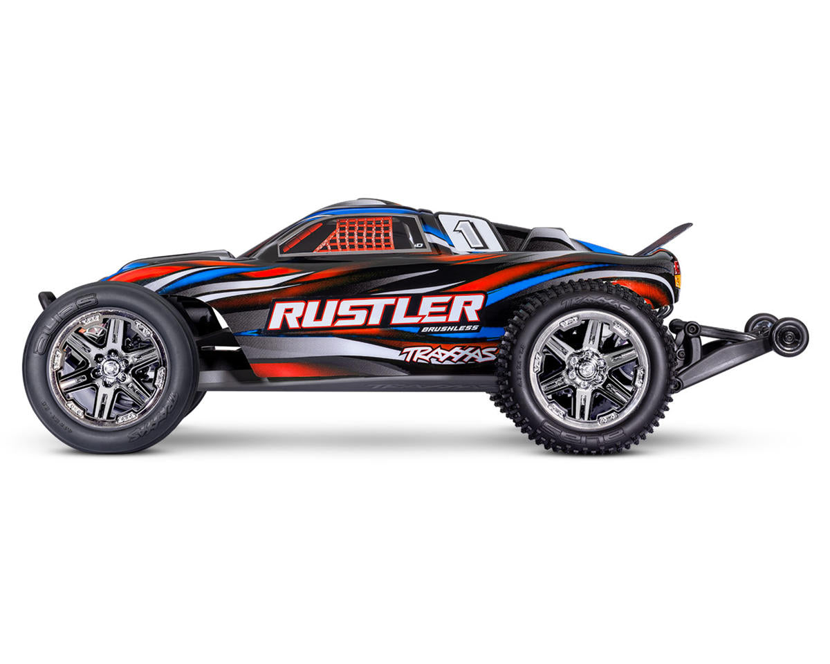 Traxxas Rustler BL-2s Brushless 1/10 Stadium Truck RTR – Blue με ΔΩΡΟ LiPo 3000mAh & USB Φορτιστή
