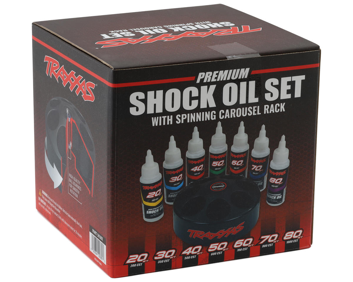 Traxxas Spinning Carousel Rack w/Oils (20wt/30wt/40wt/50wt/60wt/70wt/80wt)