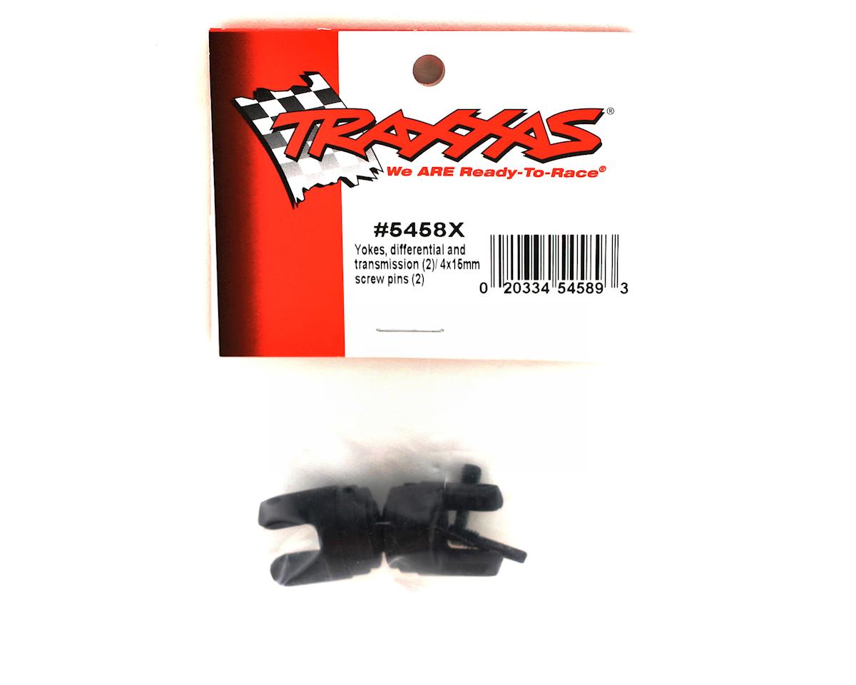 Traxxas Revo Yokes, differential and transmission (2)/ 4x15mm screw pins (2)