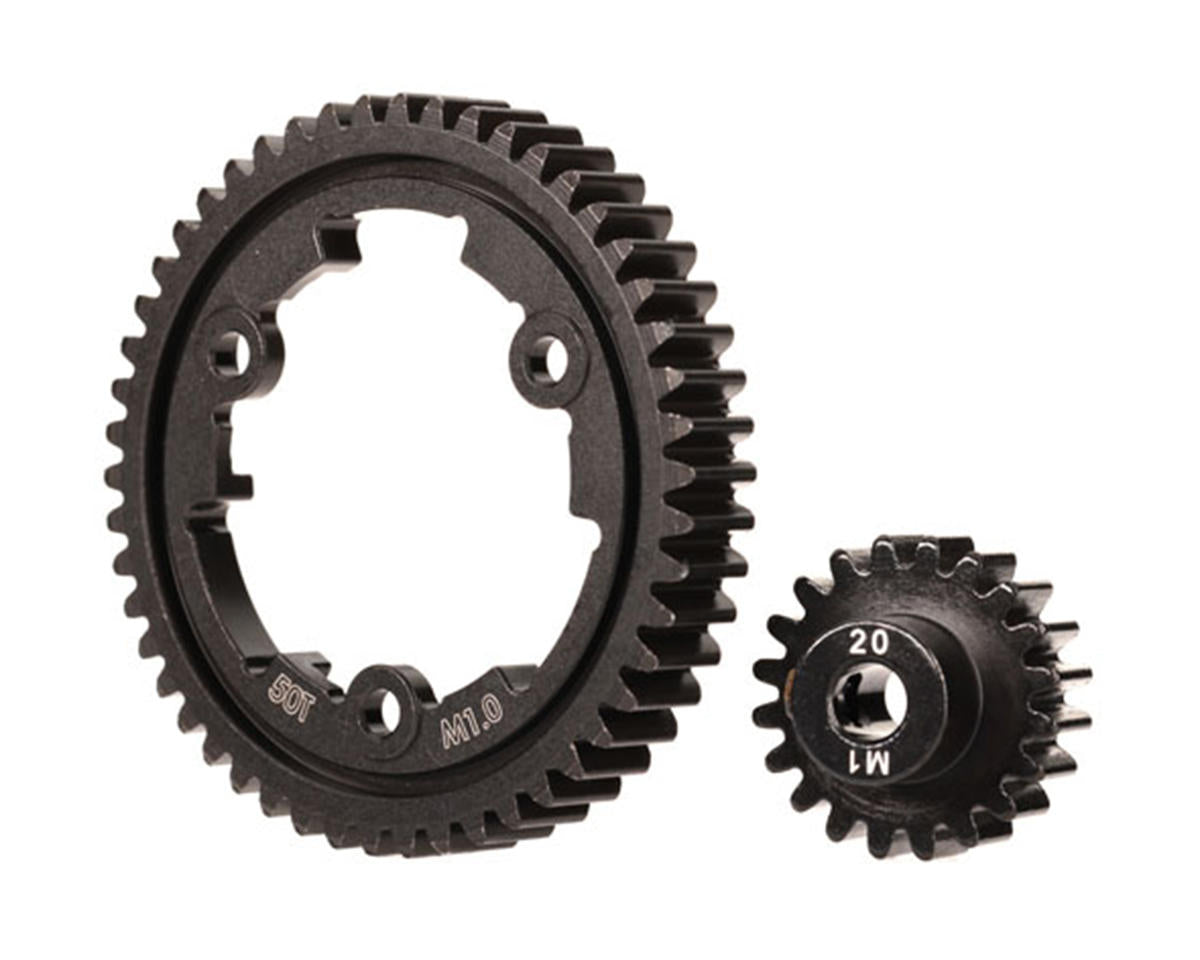 Traxxas Steel Wide-Face Mod 1.0 Spur & Pinion Gear 50/20T