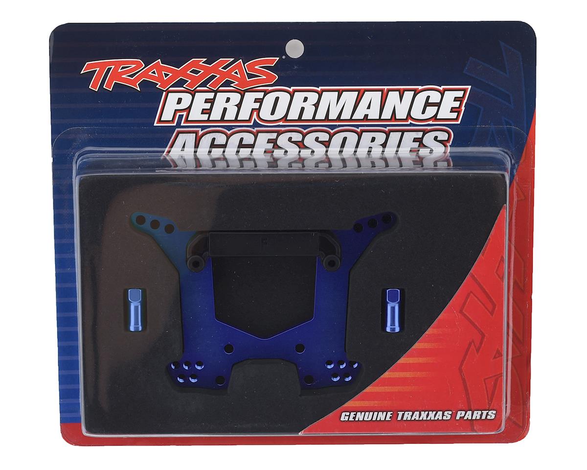Traxxas Aluminum Rustler 4X4 Rear Shock Tower (Blue)