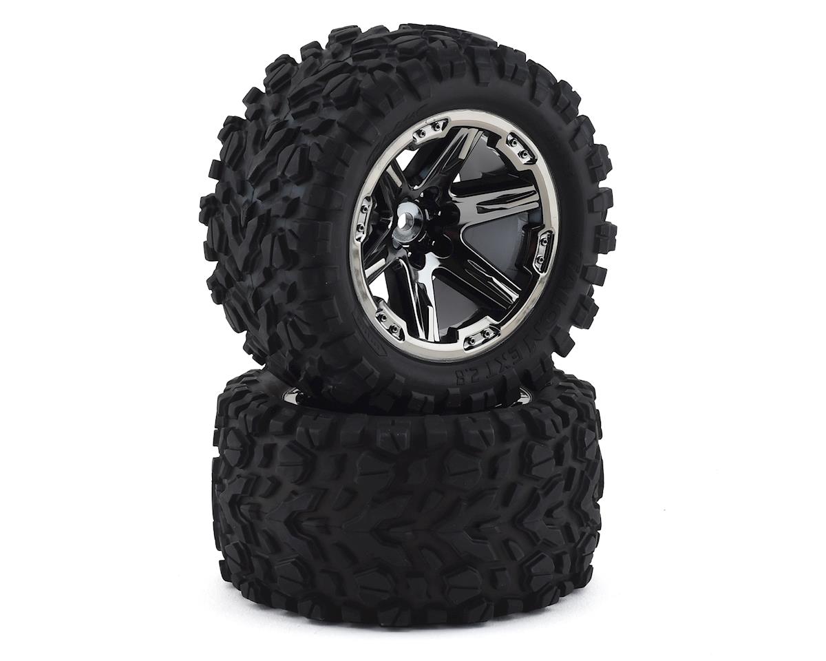 Traxxas Talon EXT 2.8" Pre-Mounted Tires w/ RXT Wheels Black Chrome (2pcs)