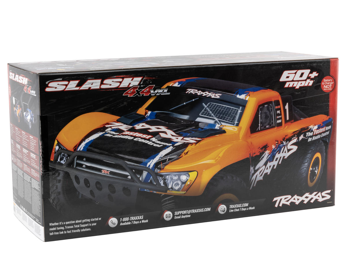 Traxxas Slash 4x4 VXL Brushless 1/10 4WD RTR Short Course Truck (Orange) w/TSM & TQi 2.4GHz Radio