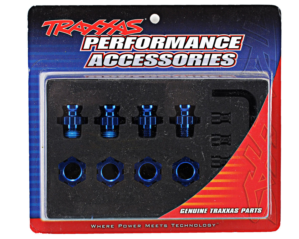 Traxxas Aluminum 17mm Wheel Adapter Set Blue (4pcs)
