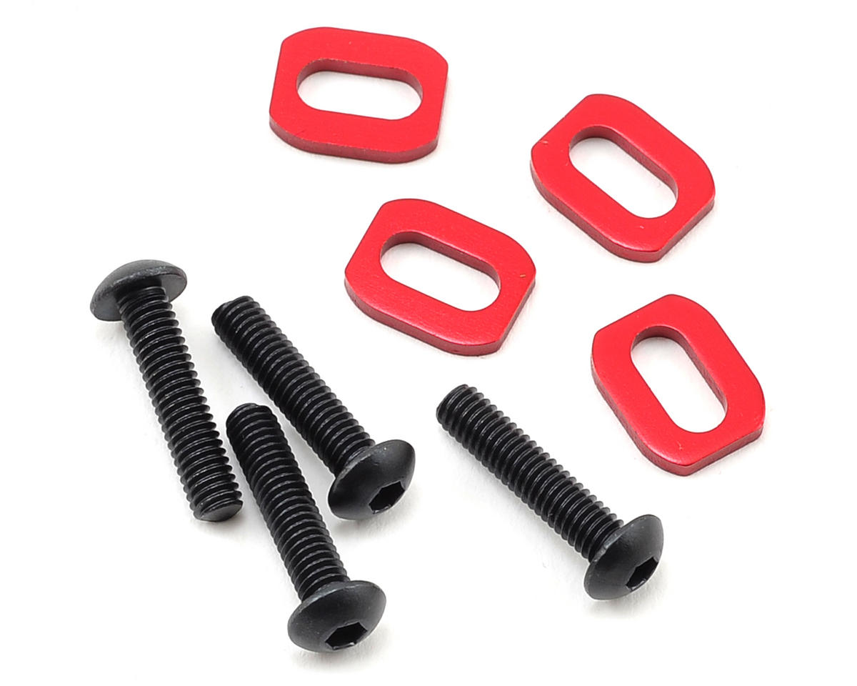 Traxxas X-Maxx/XRT Aluminum Motor Mount Washers (Red) (4)