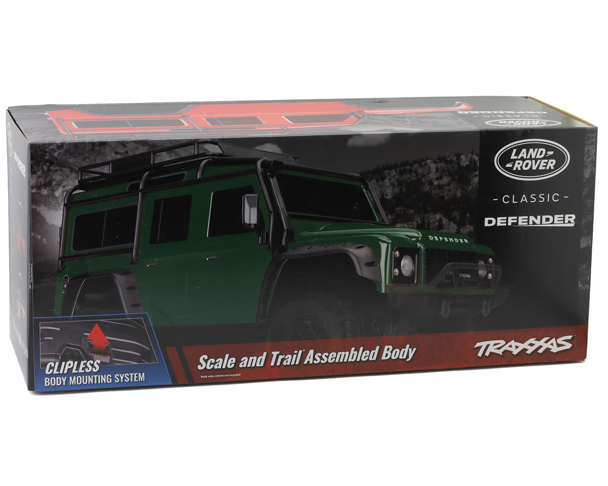 Traxxas Body Land Rover Defender Clipless Complete Green | Πράσινο Αμάξωμα TRX-4 Defender