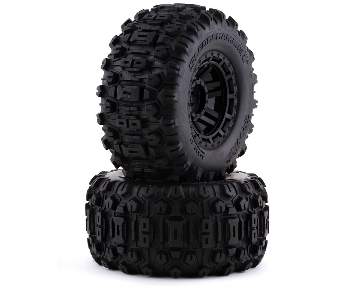 Traxxas Maxx Sledgehammer® 2.8" Pre-Mounted Tires Black (2pcs) 17mm Hex
