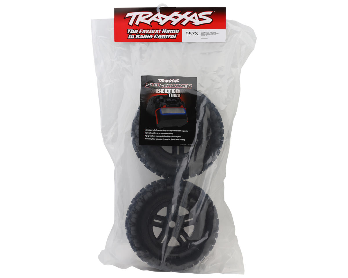 Traxxas Sledgehammer Belted 3.8" Pre-Mounted Monster Truck Tires (2) με 17mm Splined Hex