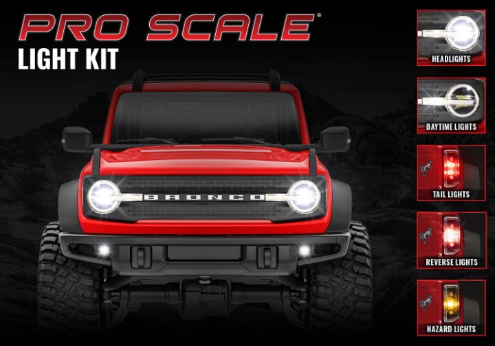 Λειτουργίες LED Traxxas 9783: προβολείς, φώτα ημέρας, πίσω φώτα, όπισθεν και αλάρμ