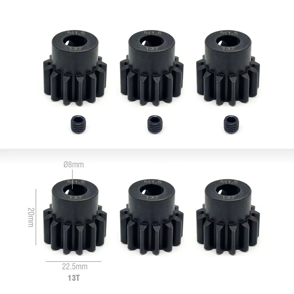 ProtonRC M1.5 8mm Bore 13t-16t Chromium Gear Pinion Motor for 1/5 RC Car Motor Shaft RC 55 56 Series